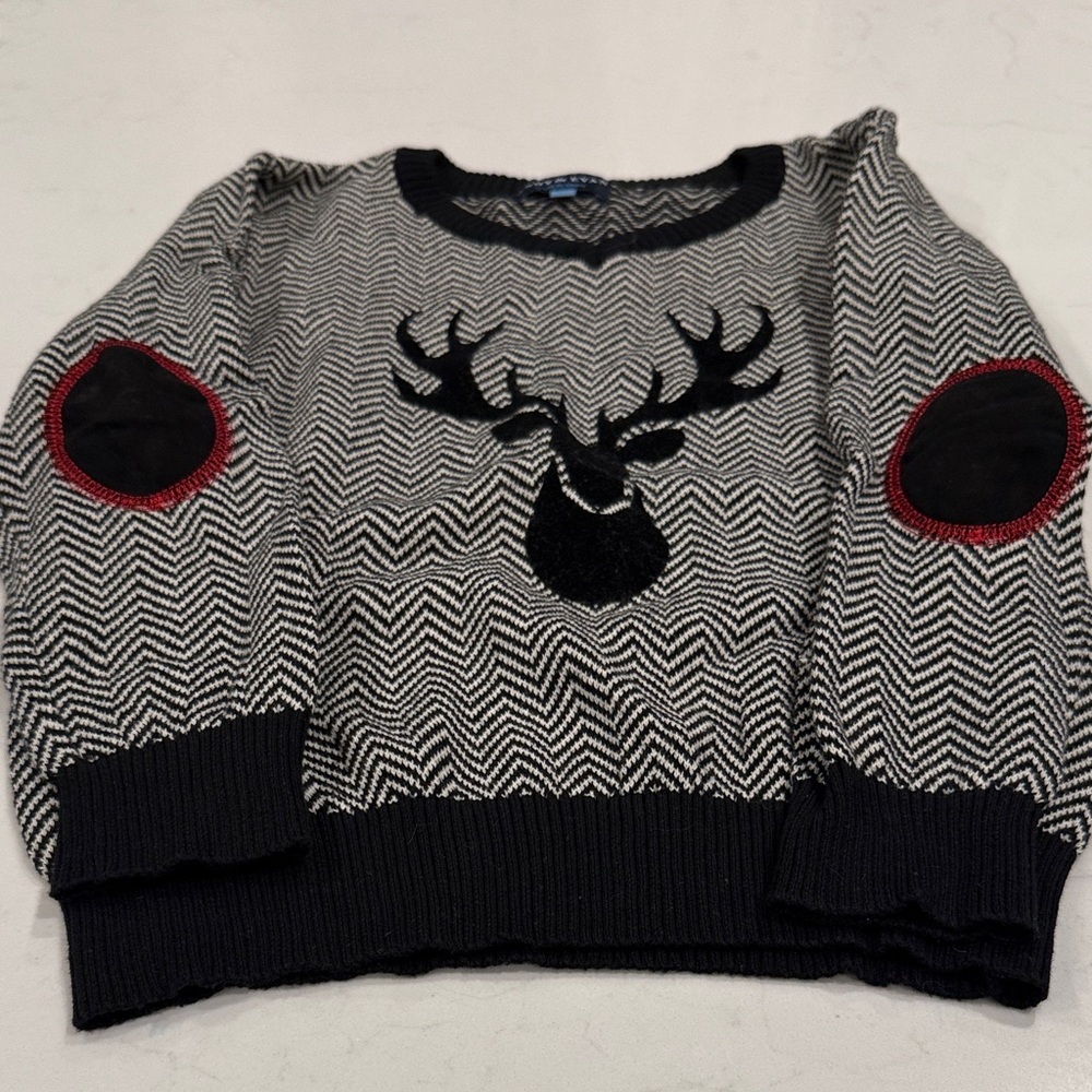 Boys Chevron Sweater with Deer Design